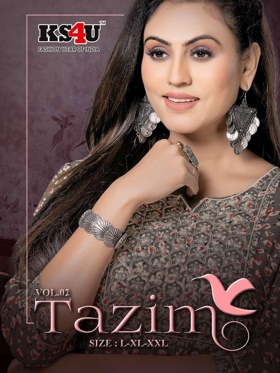 KS4U Tazim 2 Fancy Wear Wholesale Anarkali Kurtis Catalog

